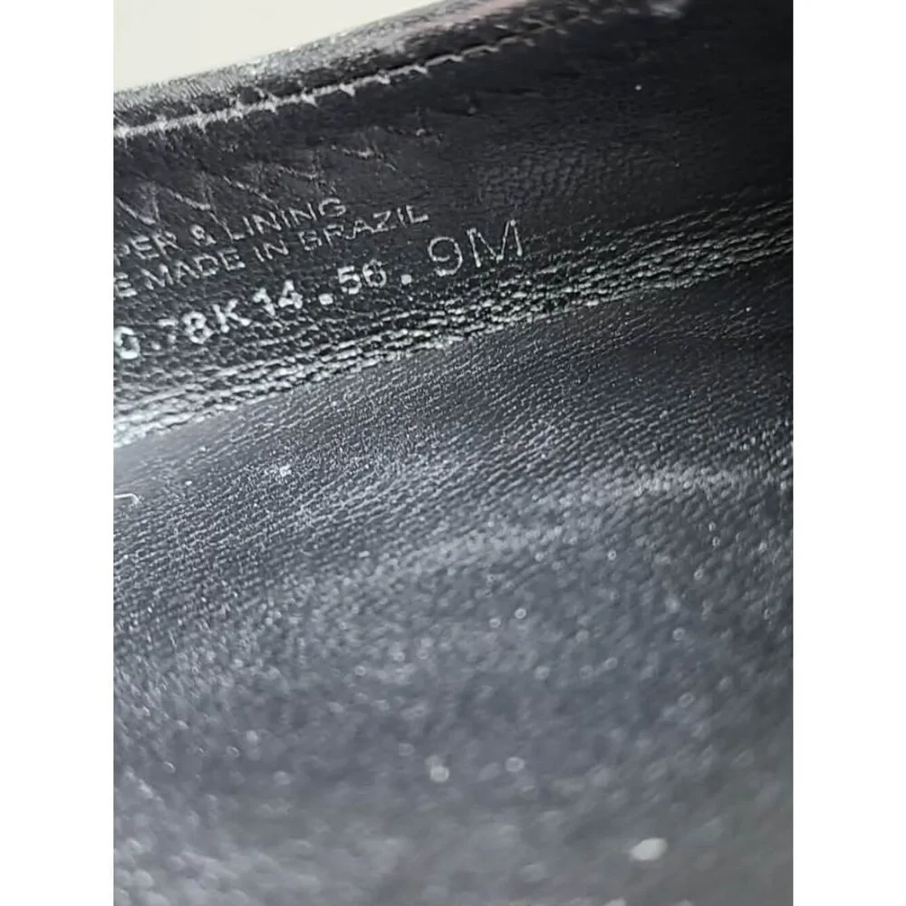 Tory Burch Black Reva Black Leather Ballet with Gold Logo size 9M